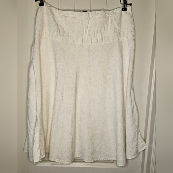 [GAP] Boho Linen Skirt Fitted Top & flowy bottom ☆ Off White Light pattern - Picture 10 of 15